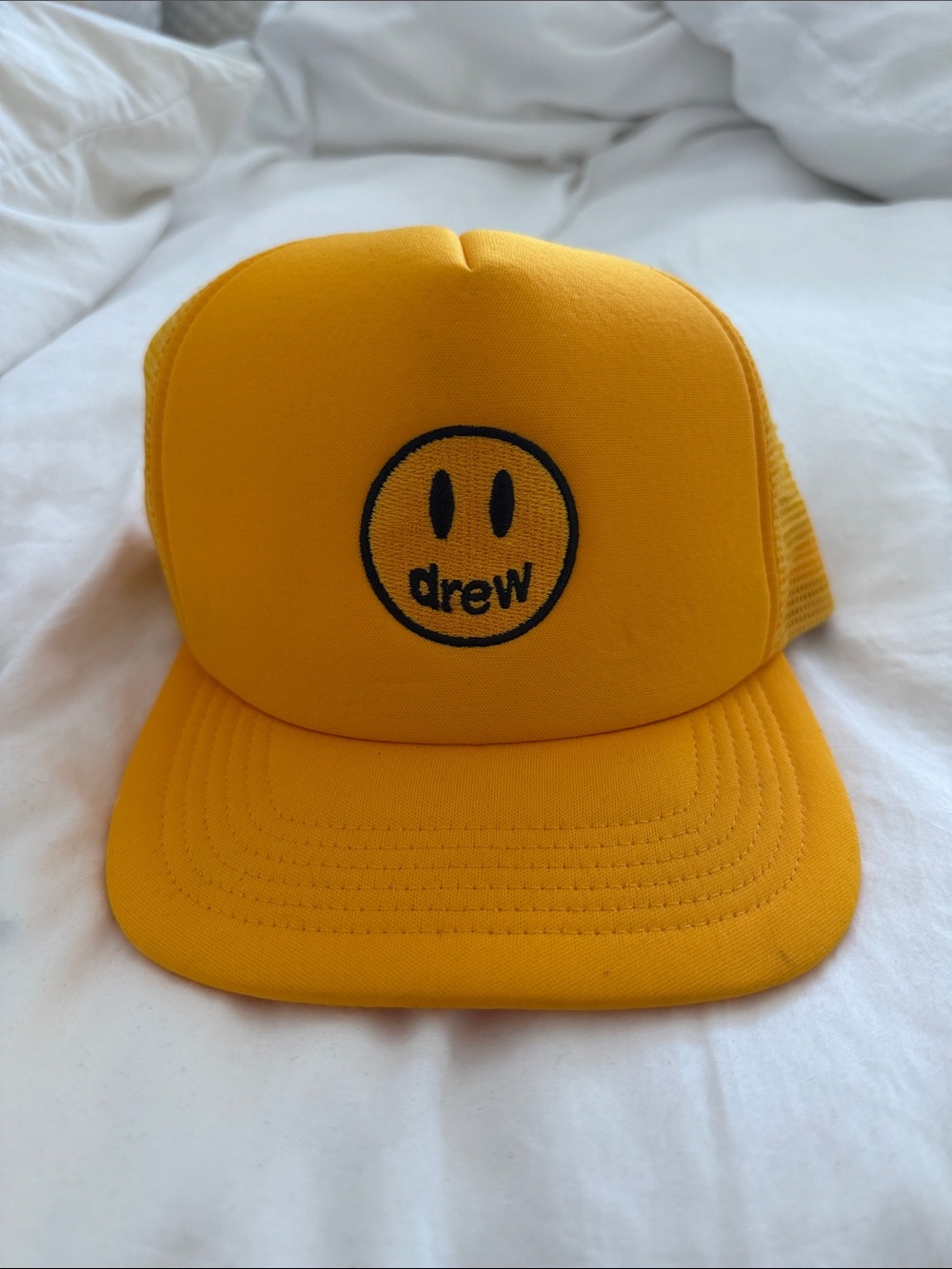 DREW House Yellow Smiley Trucker Hat